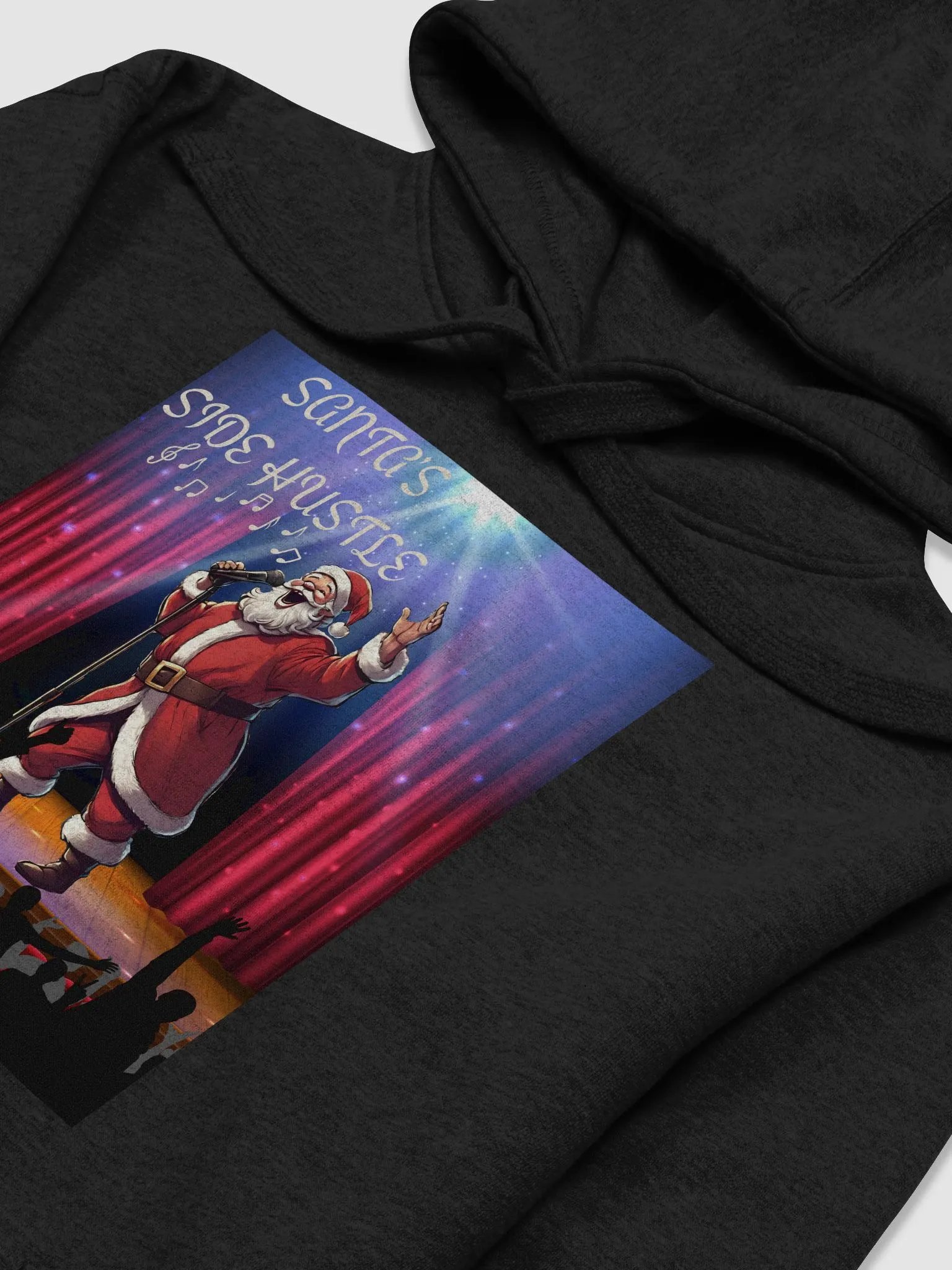 Side Hustle Santa, Karaoke Singing Santa Hoodie product image (17)