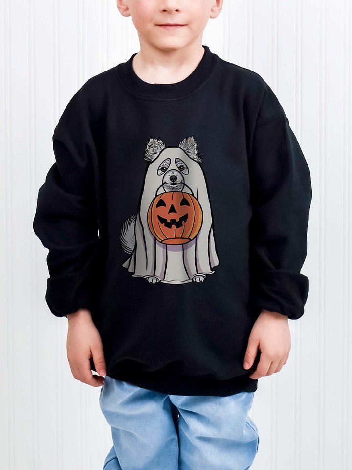 Halloween Pomeranian(White) Youth Sweatshirt product image (1)