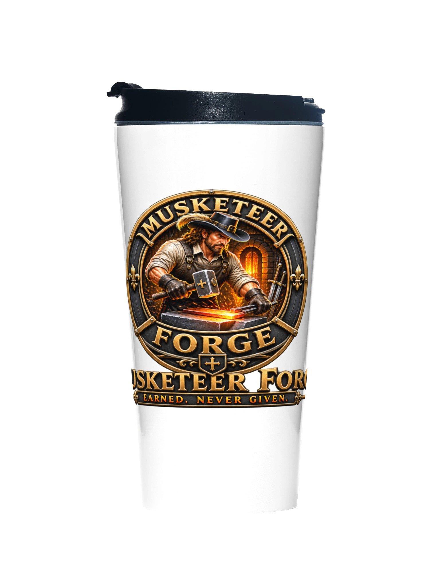 Musketeer Forge — Travel Tumbler — White product image (1)