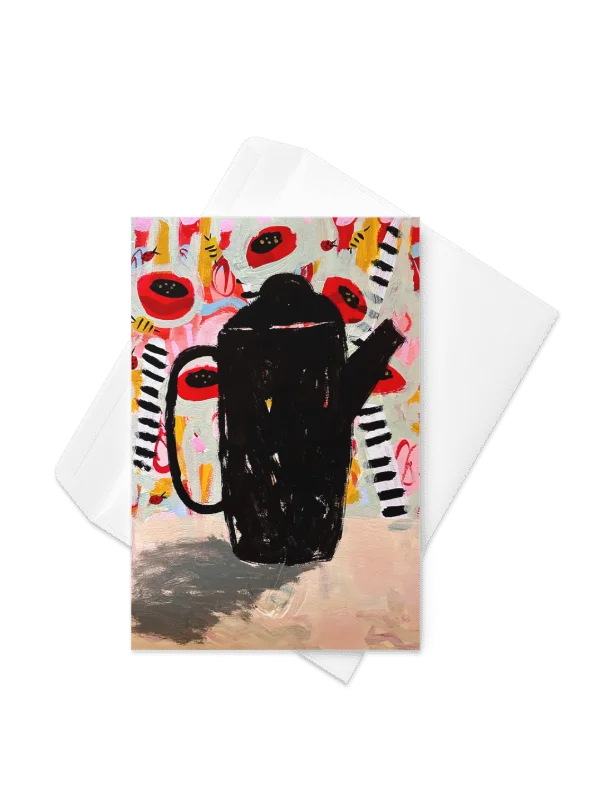 Red Zinger Greeting Card – A Print of an Original Painting product image (1)