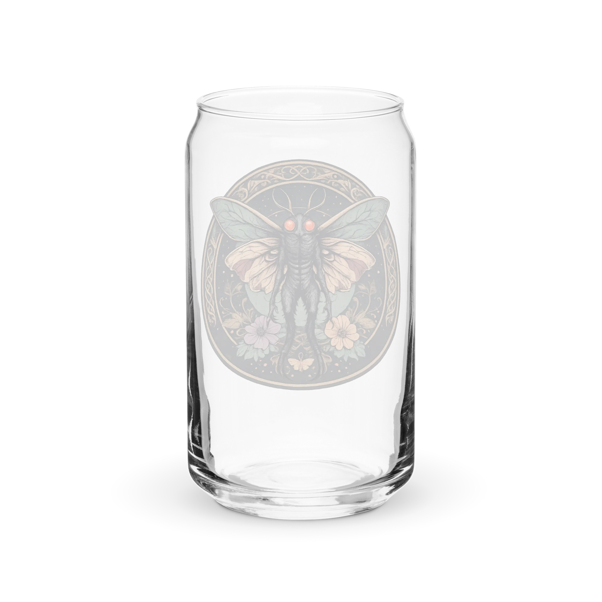 FLORAL MOTHY CAN SHAPED GLASS product image (6)