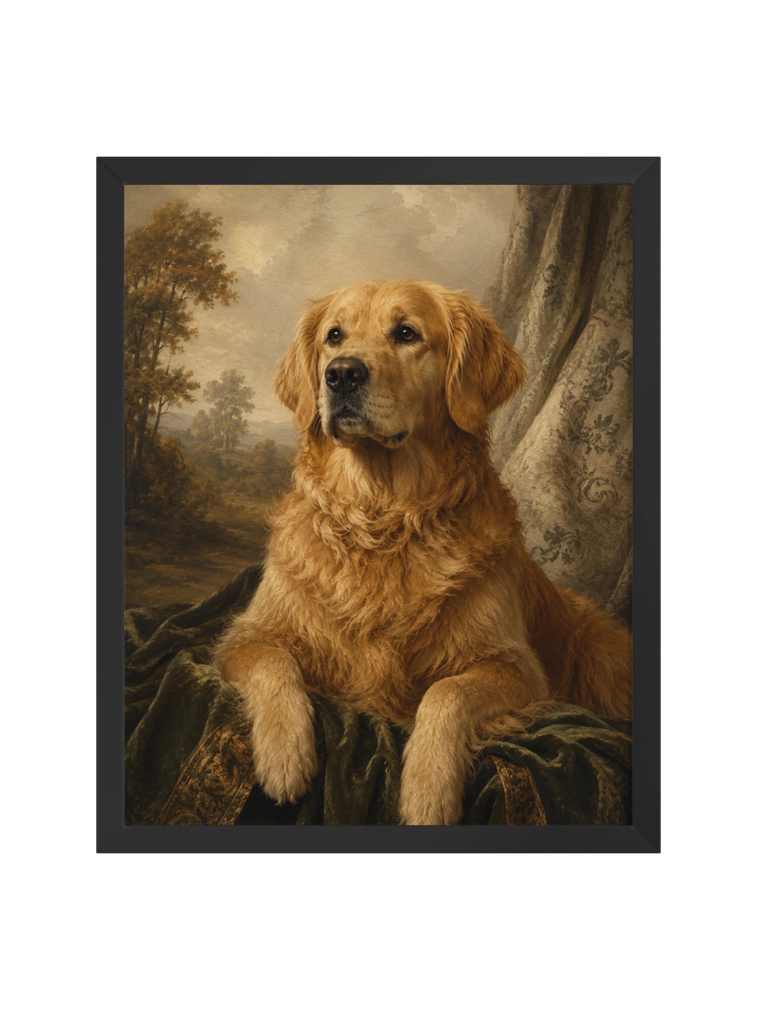 Golden Retriever Portrait Framed Matte Poster product image (1)