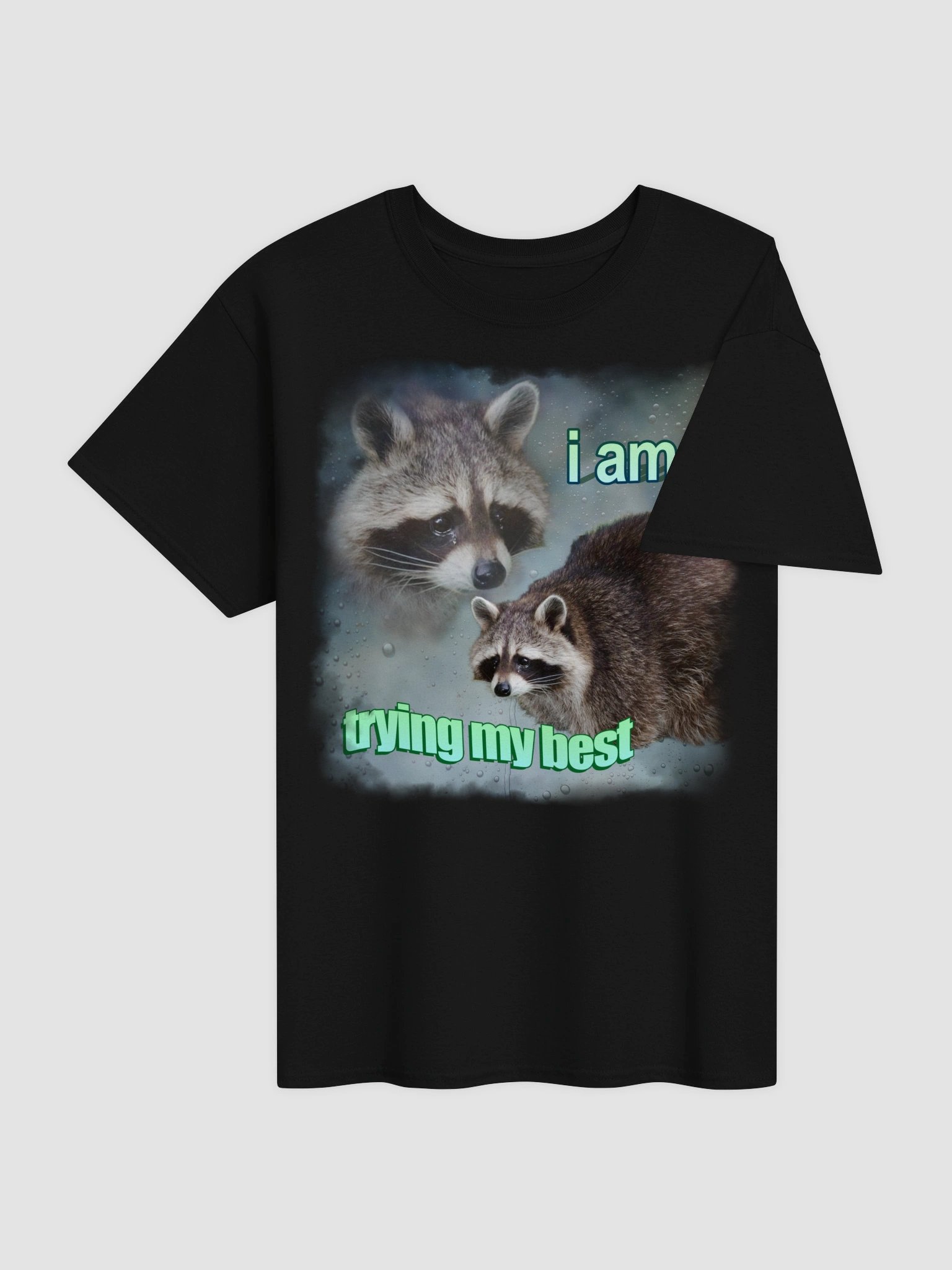 I am trying my best raccoon T-shirt product image (8)