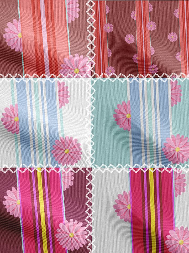 Flowers x geometric shapes patterns (Part 6) (Commercial License) product image (1)