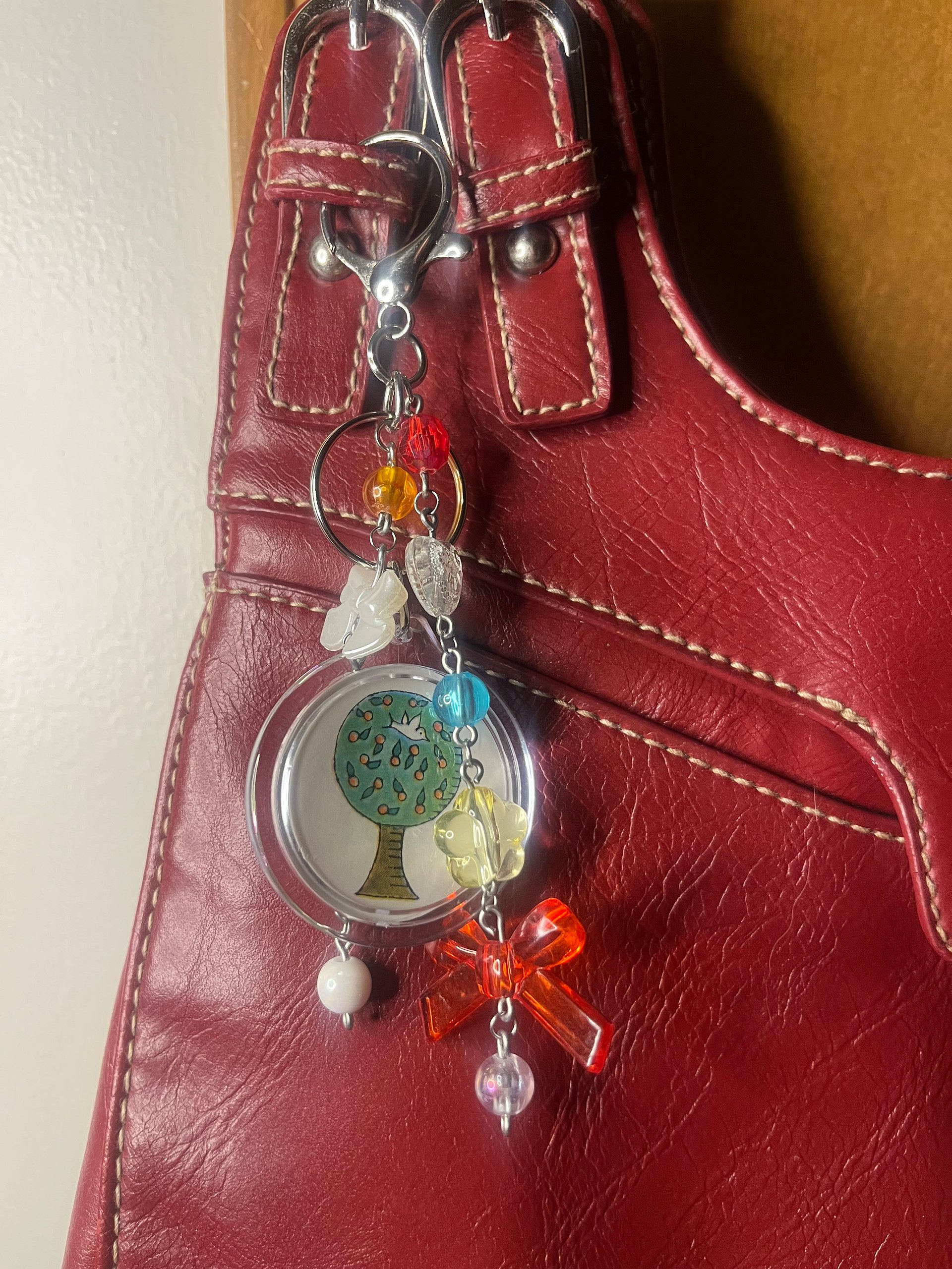 Flowers + Doves Deluxe Bag Charm product image (2)