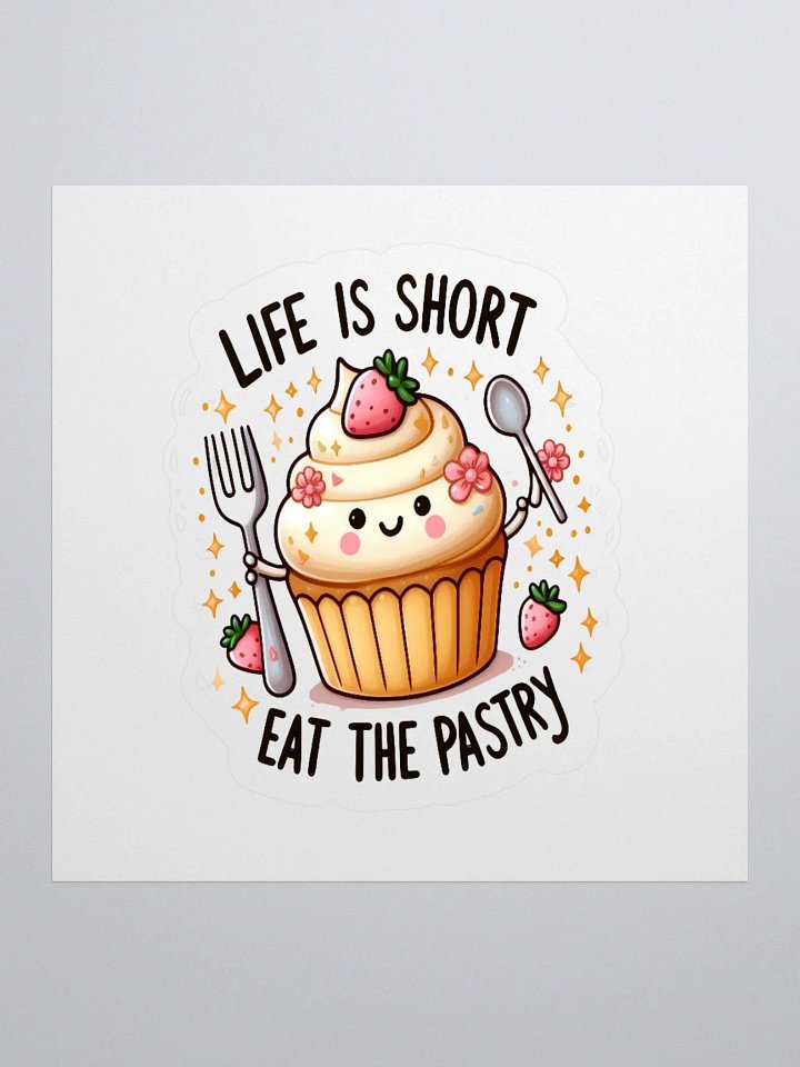 Cute Cupcake Kiss Cut Stickers product image (1)