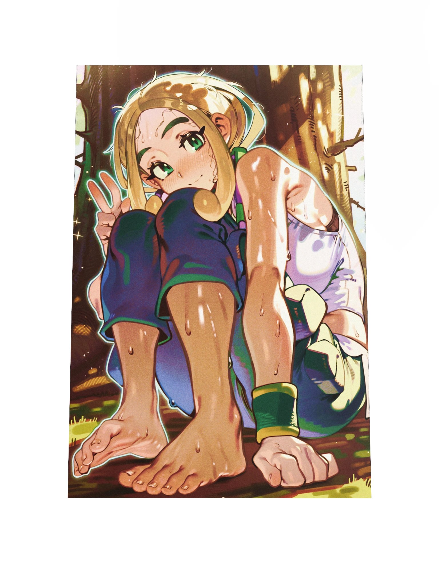 Blonde Sidelocks Girl Forest Print product image (1)