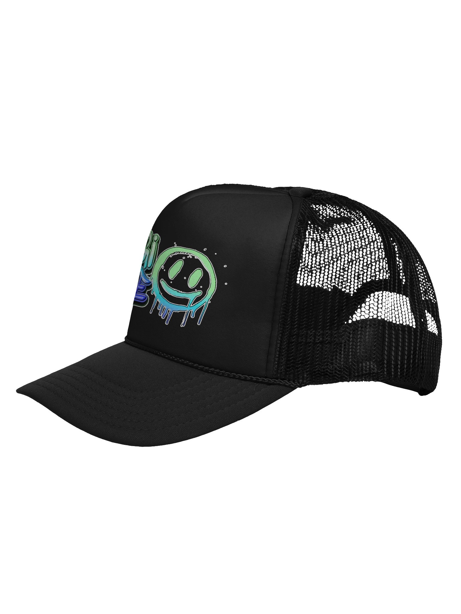 MEGIBYTE GRAFFITI TRUCKER HAT | BLUE product image (3)