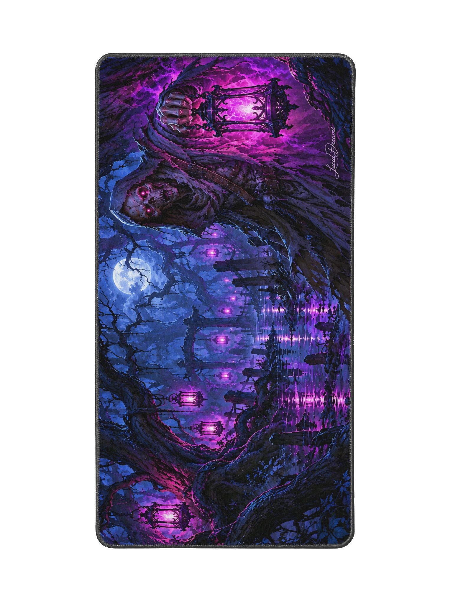 The Lanterns of Hollow Wood Horror Desk Mat product image (2)