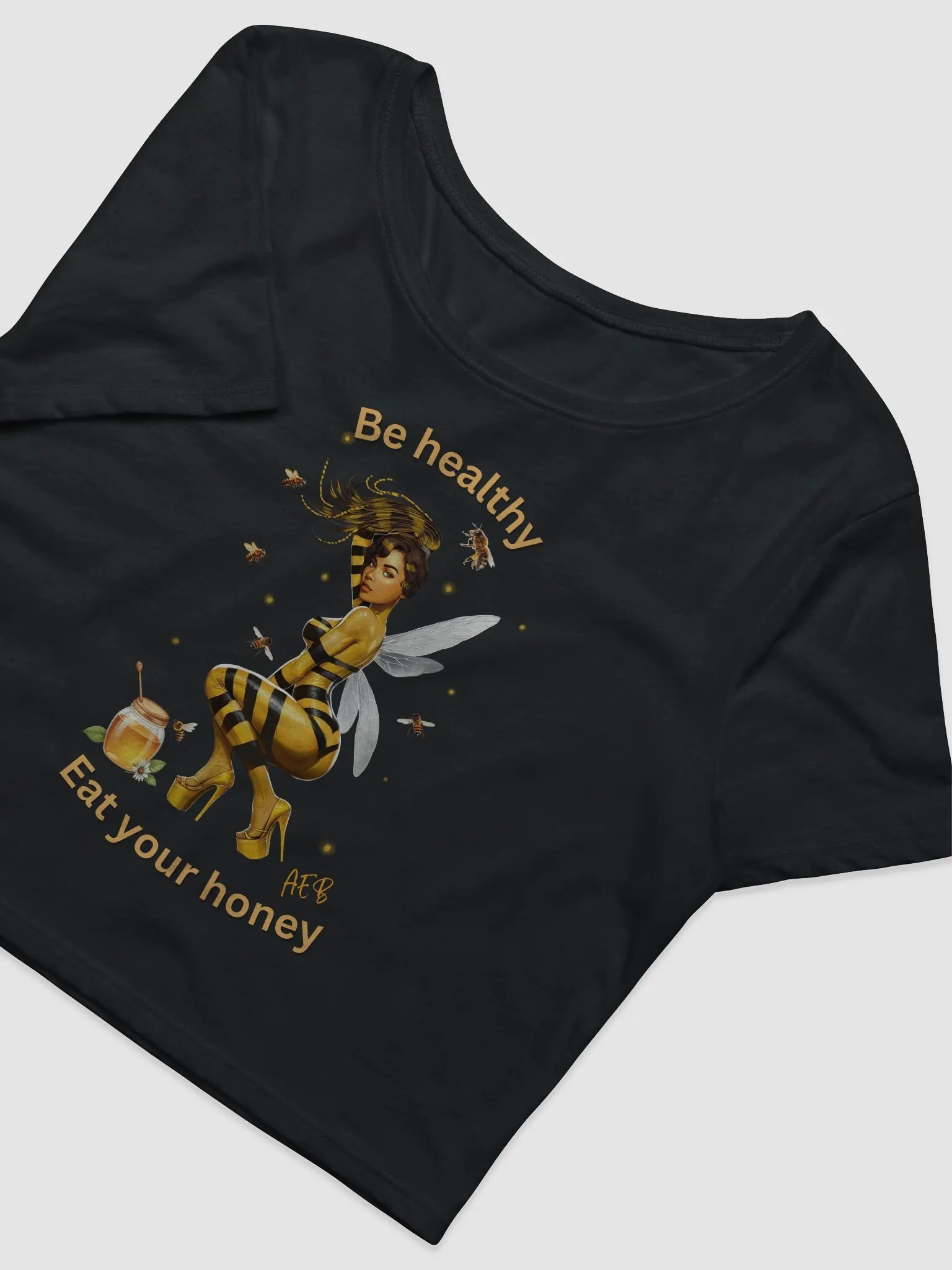 Bee-Healthy Women's Crop Tee product image (5)