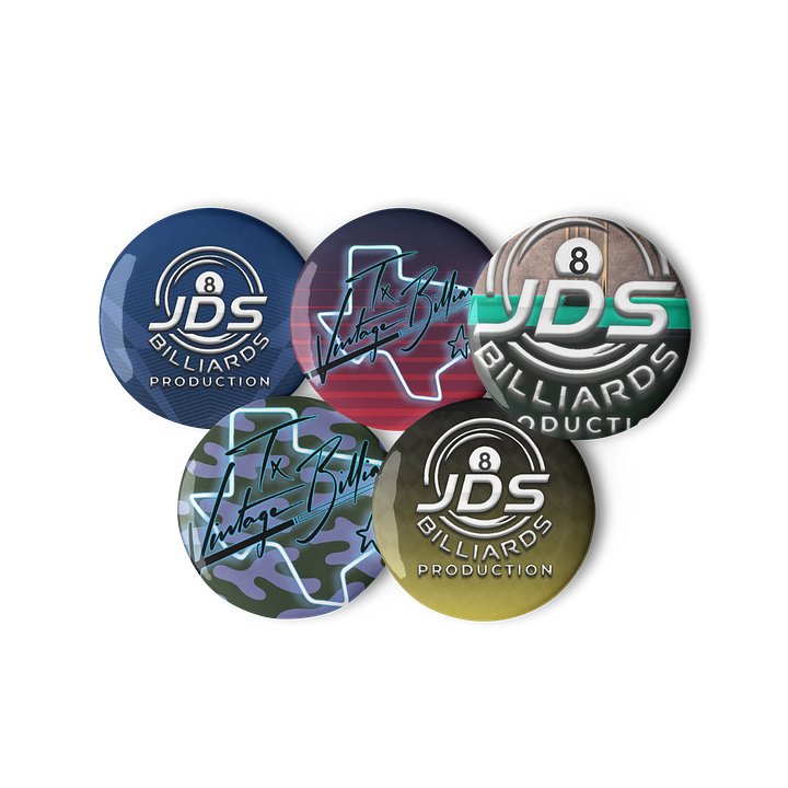 8 JDS Billiards Production Pin Button Set product image (3)