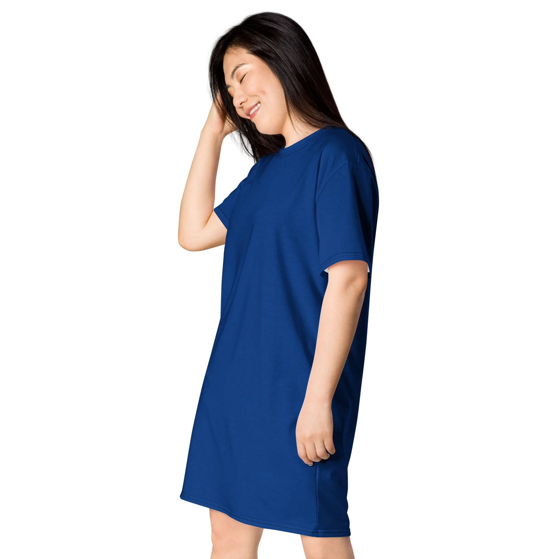Oversized T-Shirt Dress - Rich Dark Cerulean, Sizes 2XS-6XL product image (3)