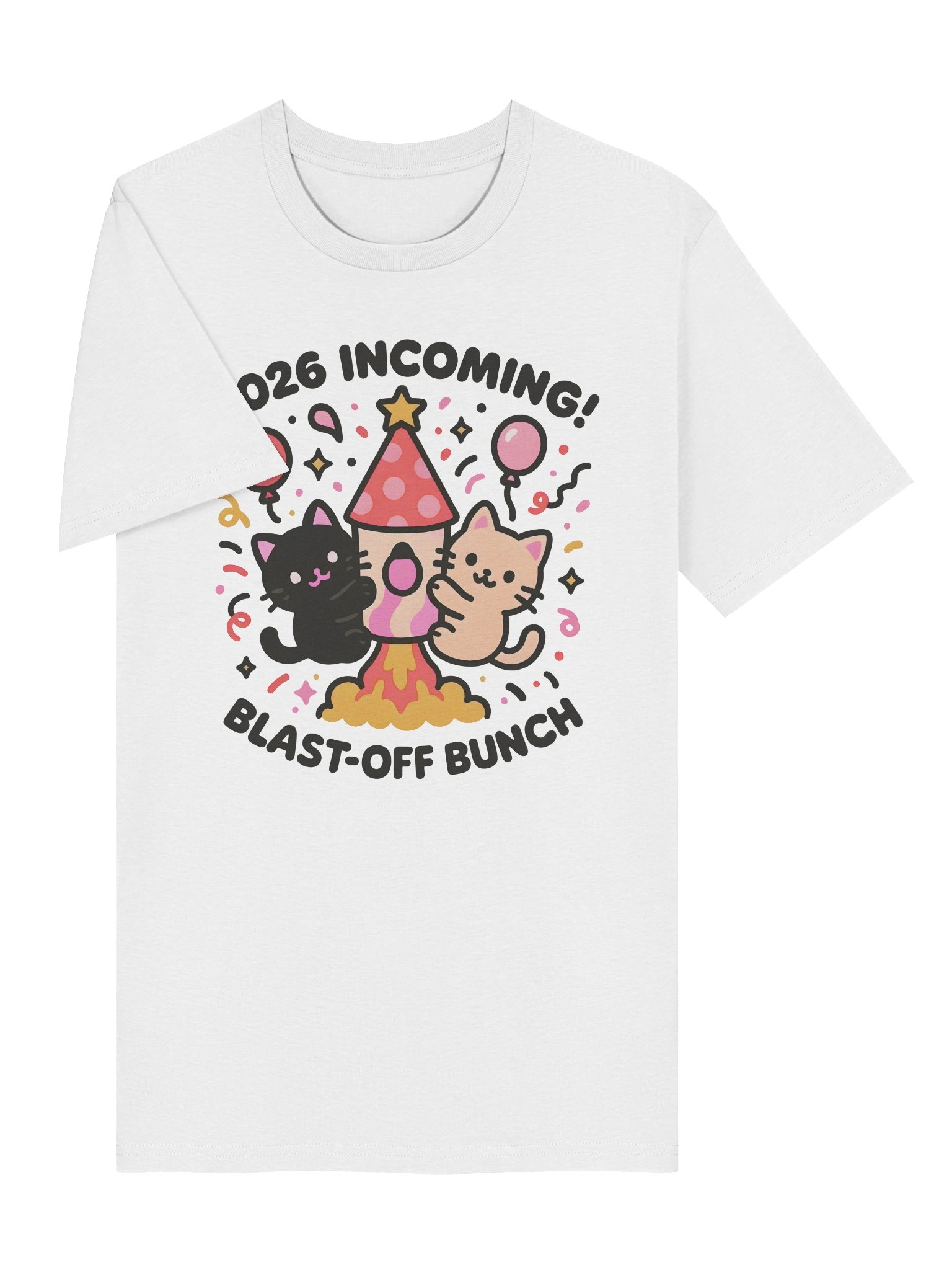 Cosmic Cat Cuddle Rocket T-Shirt product image (5)