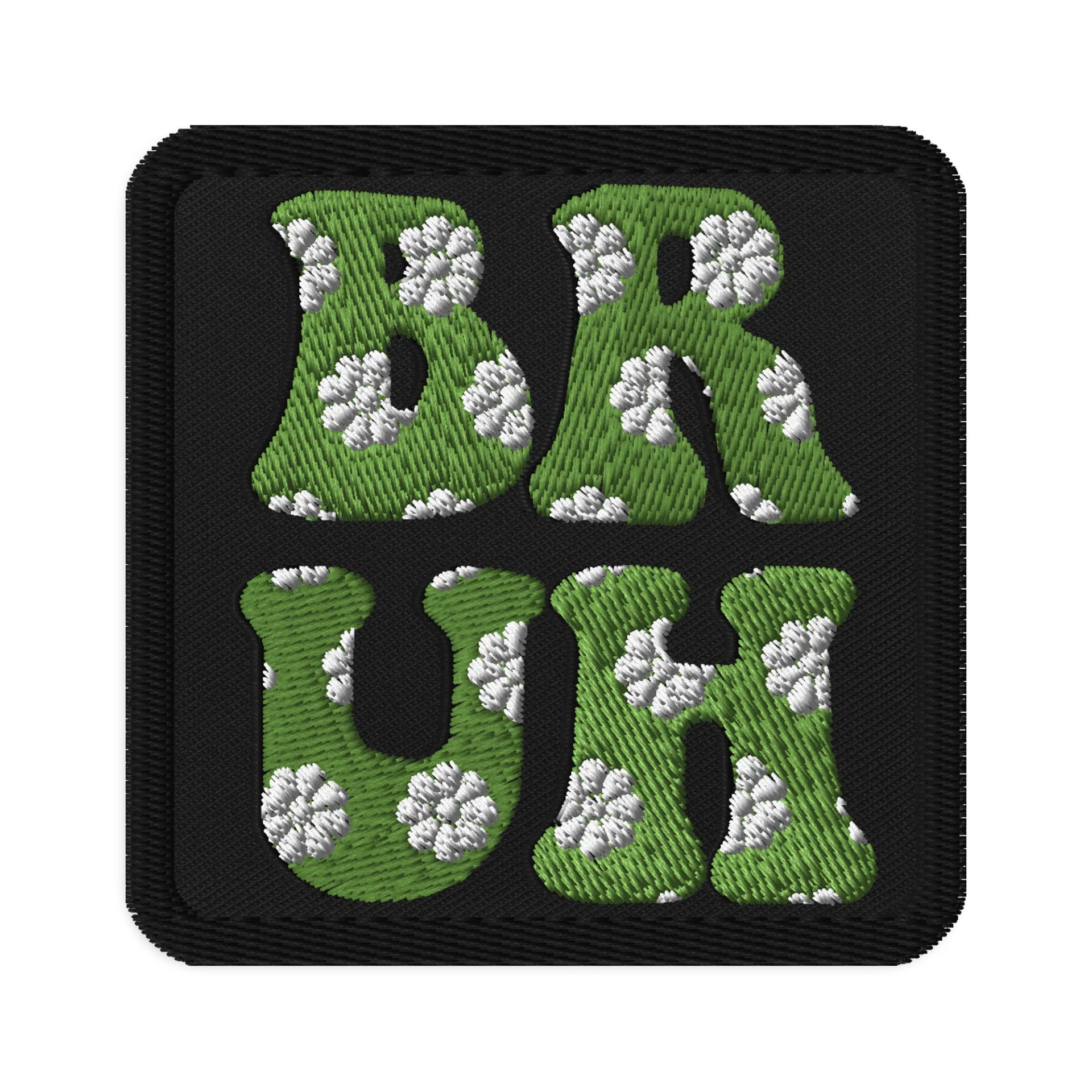 Floral Green 'BRUH' Patch product image (1)