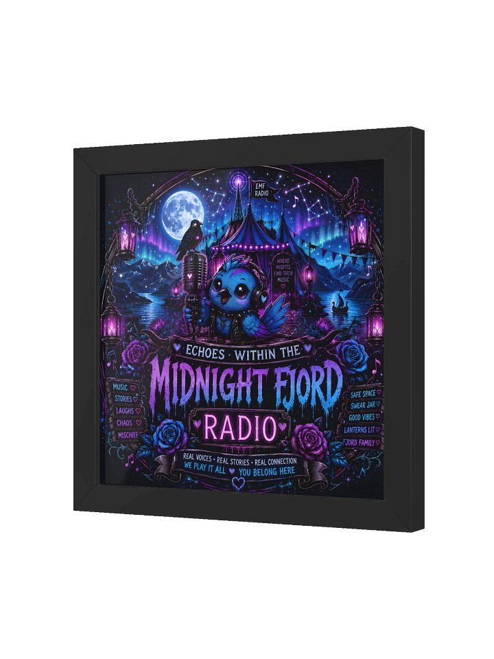 Echoes Within the Midnight Fjord Radio – Premium Wall Art product image (7)