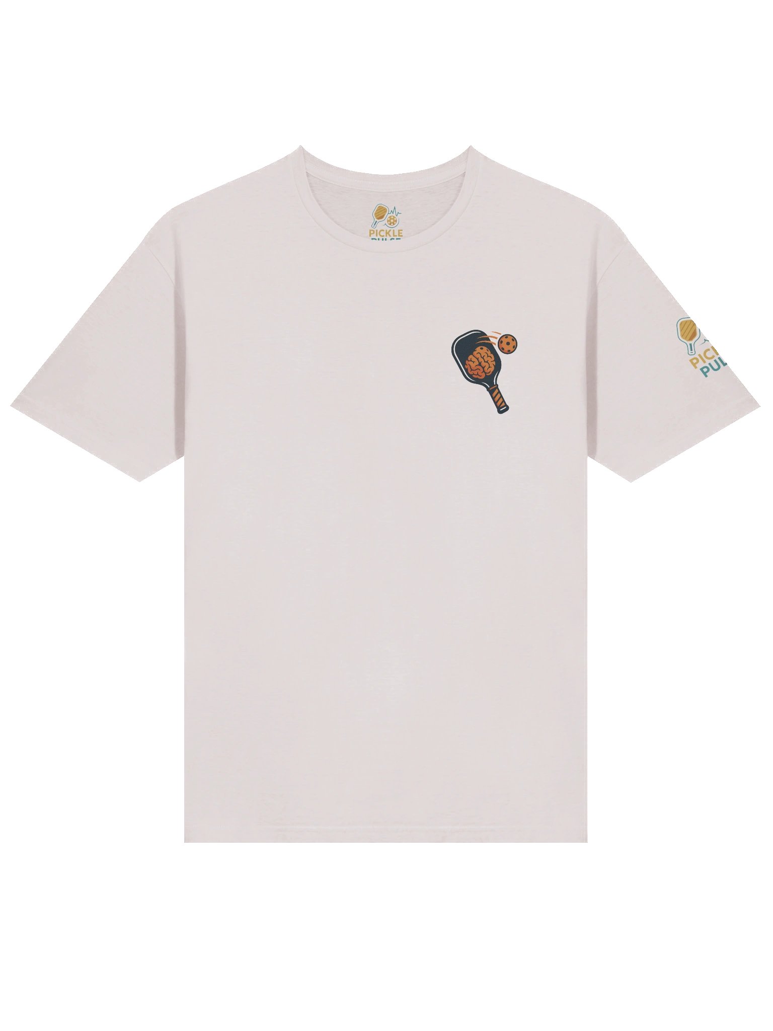 Pickleball Brain Power T-Shirt – Ice Gray Unisex Tee with Paddle & Brain Design for Smart Players product image (3)