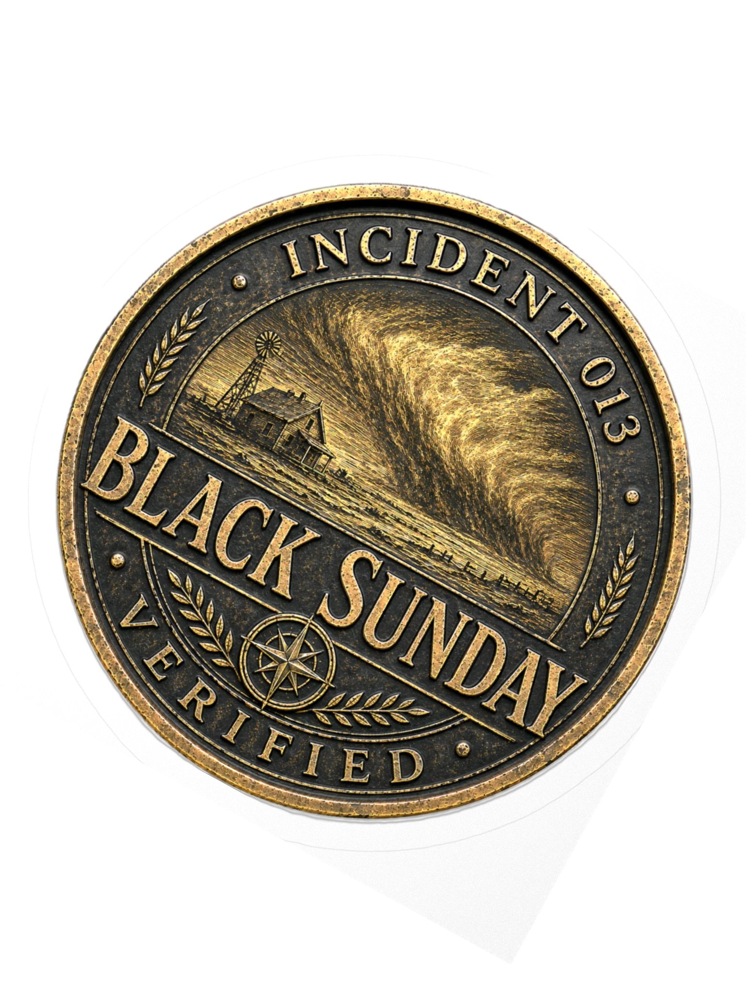 Incident 013 — Dust Storms Archive Badge Sticker product image (2)