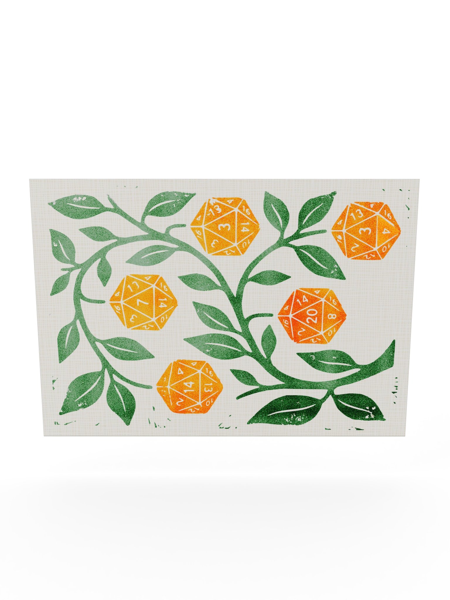 Oranges D20 Botanical Board Game Room Poster - UNFRAMED product image (20)