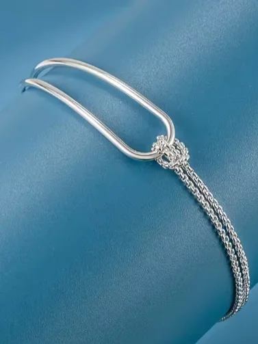 سوار "كولاج الهندسي" – إبداع الفضة S925 product image (1)