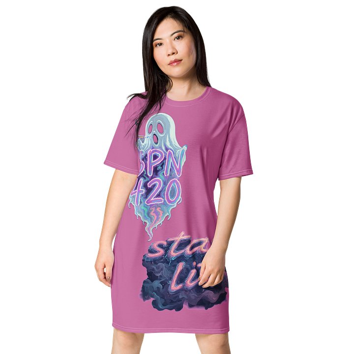 Ghostly Vibes All-Over T-Shirt Dress product image (1)