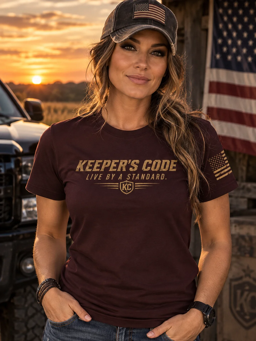 Women’s Silence For Weakness Wolf Patriotic Graphic T-Shirt product image (16)