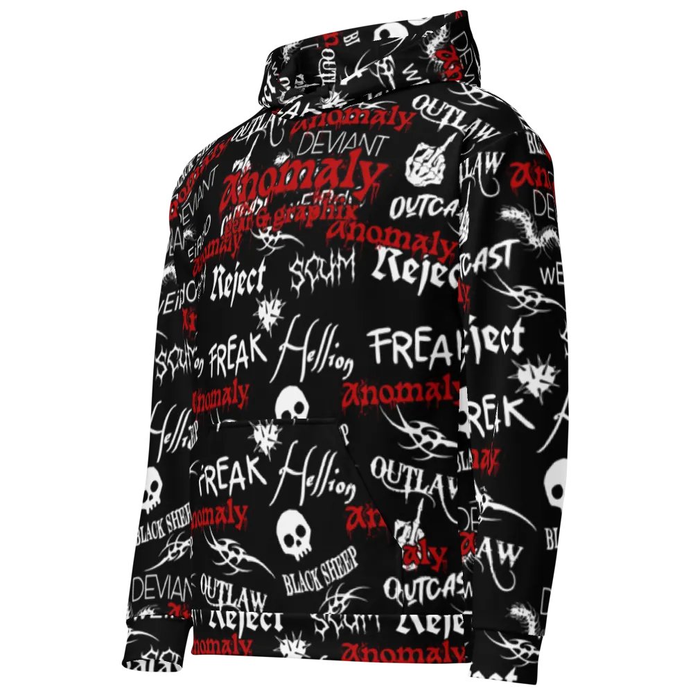 Outcast All Over Black Hoodie product image (2)
