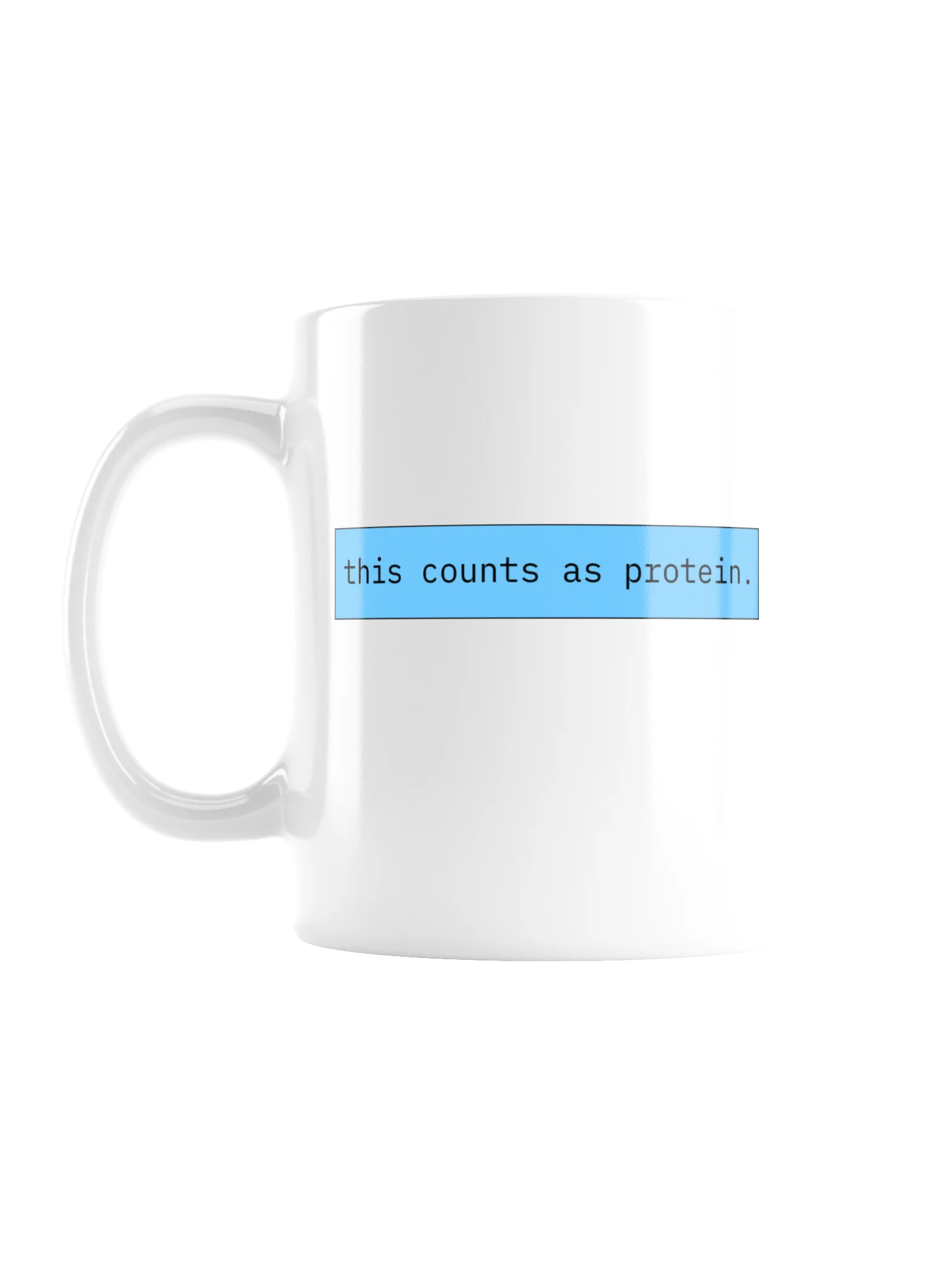 protein mug - white product image (1)