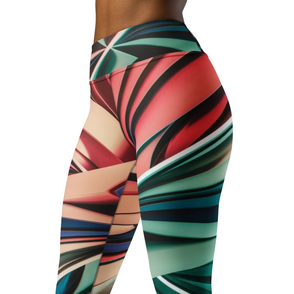 TDS Music Women's Yoga Leggings - Vibrant Abstract Design product image (4)
