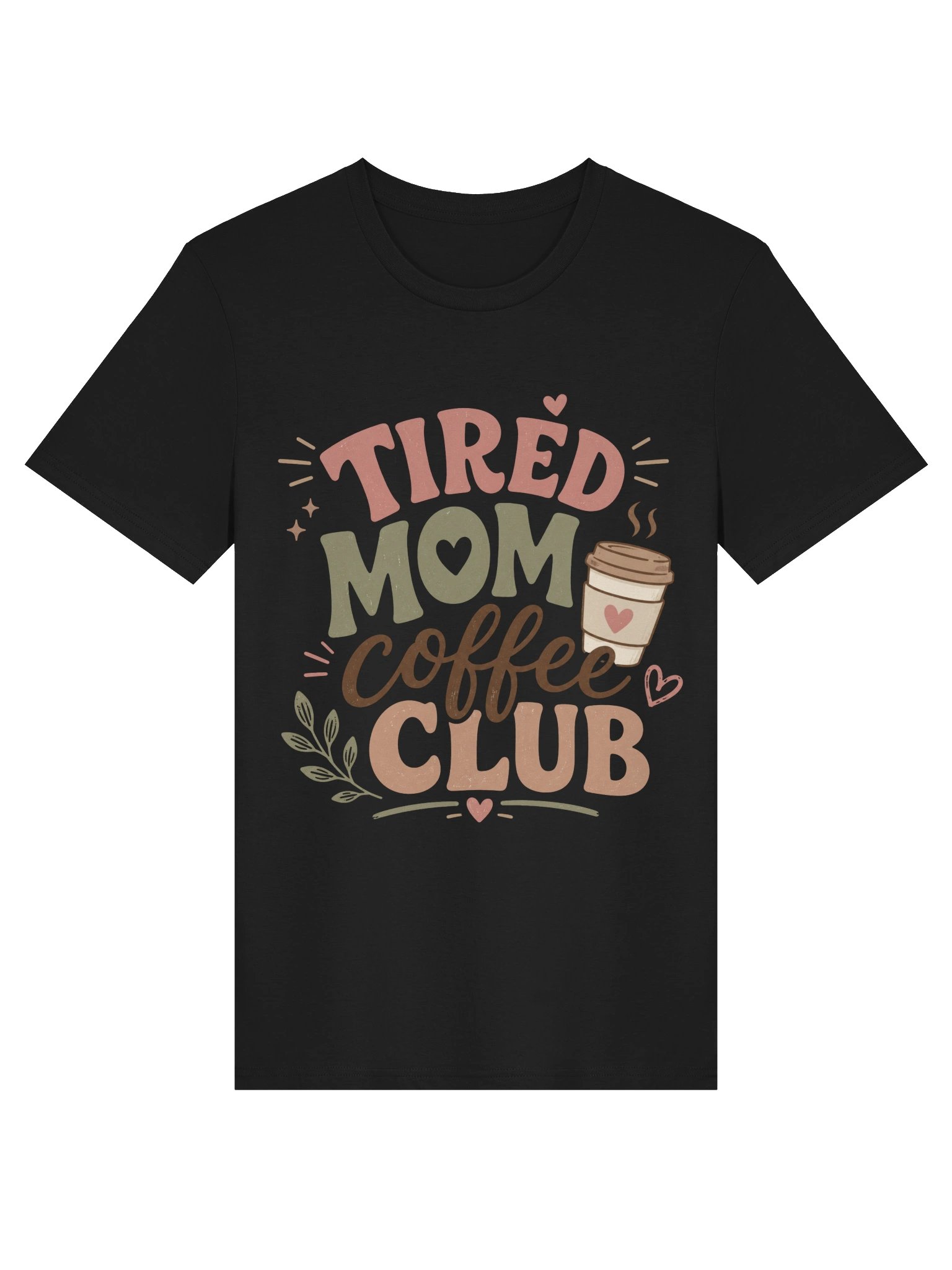 Tired Mom Coffee Club T-Shirt – Vintage Retro Mom Shirt, Funny Coffee Lover Tee product image (5)
