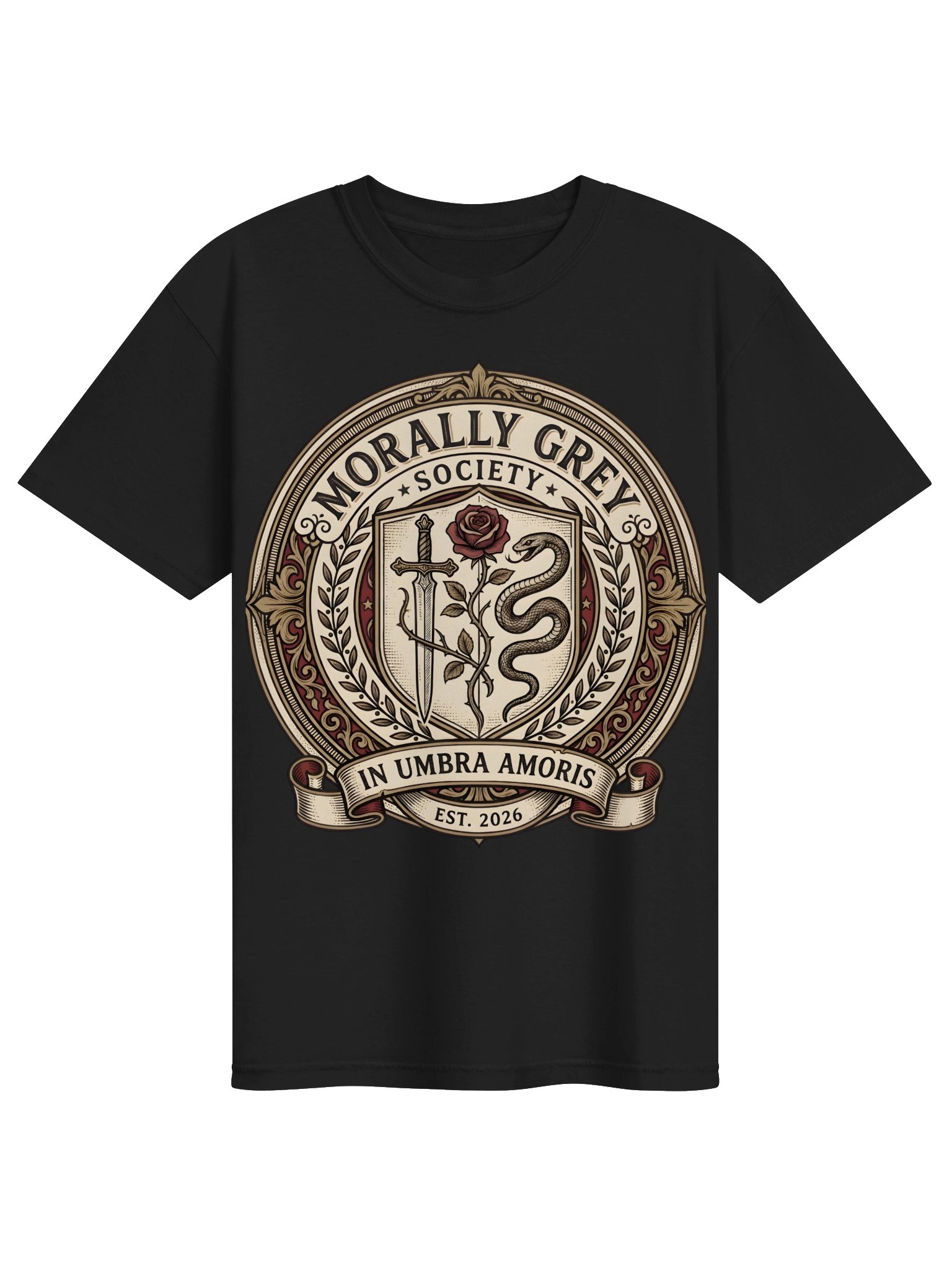 Morally Grey Society Dark Academia Bookish Crest product image (7)