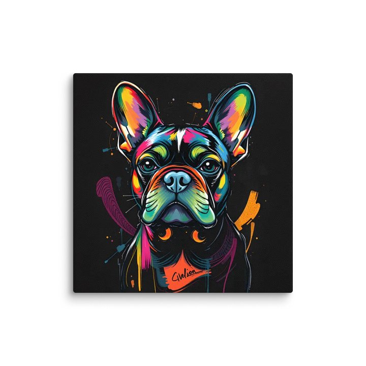 Vibrant Frenchie Canvas Art product image (12)
