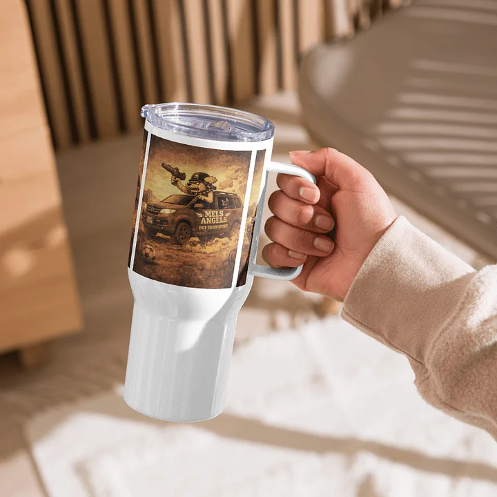 Dog Tank Badge Travel Mug | Mel’s Angels Pet Transport 25oz & 40oz Insulated Tumbler product image (1)