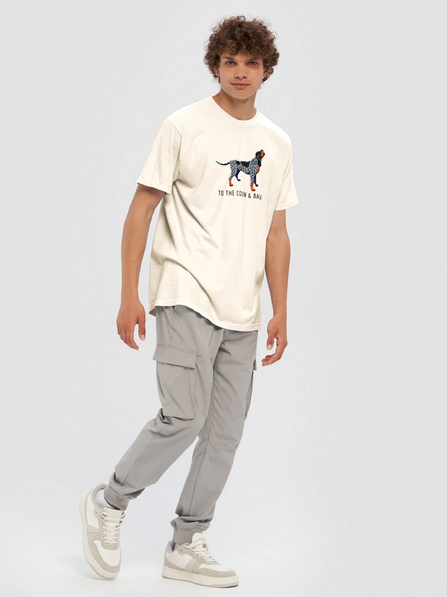 To the Coon and Back T-Shirt(Embroidered) of a Bluetick Coonhound product image (6)