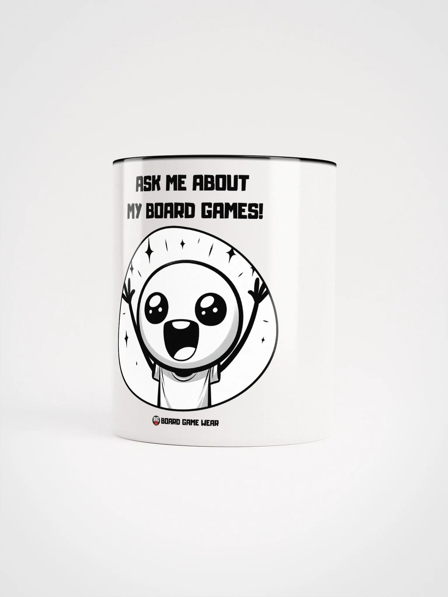 ASK ME ABOUT MY BOARD GAMES! | White Ceramic Mug with color on the inside product image (5)