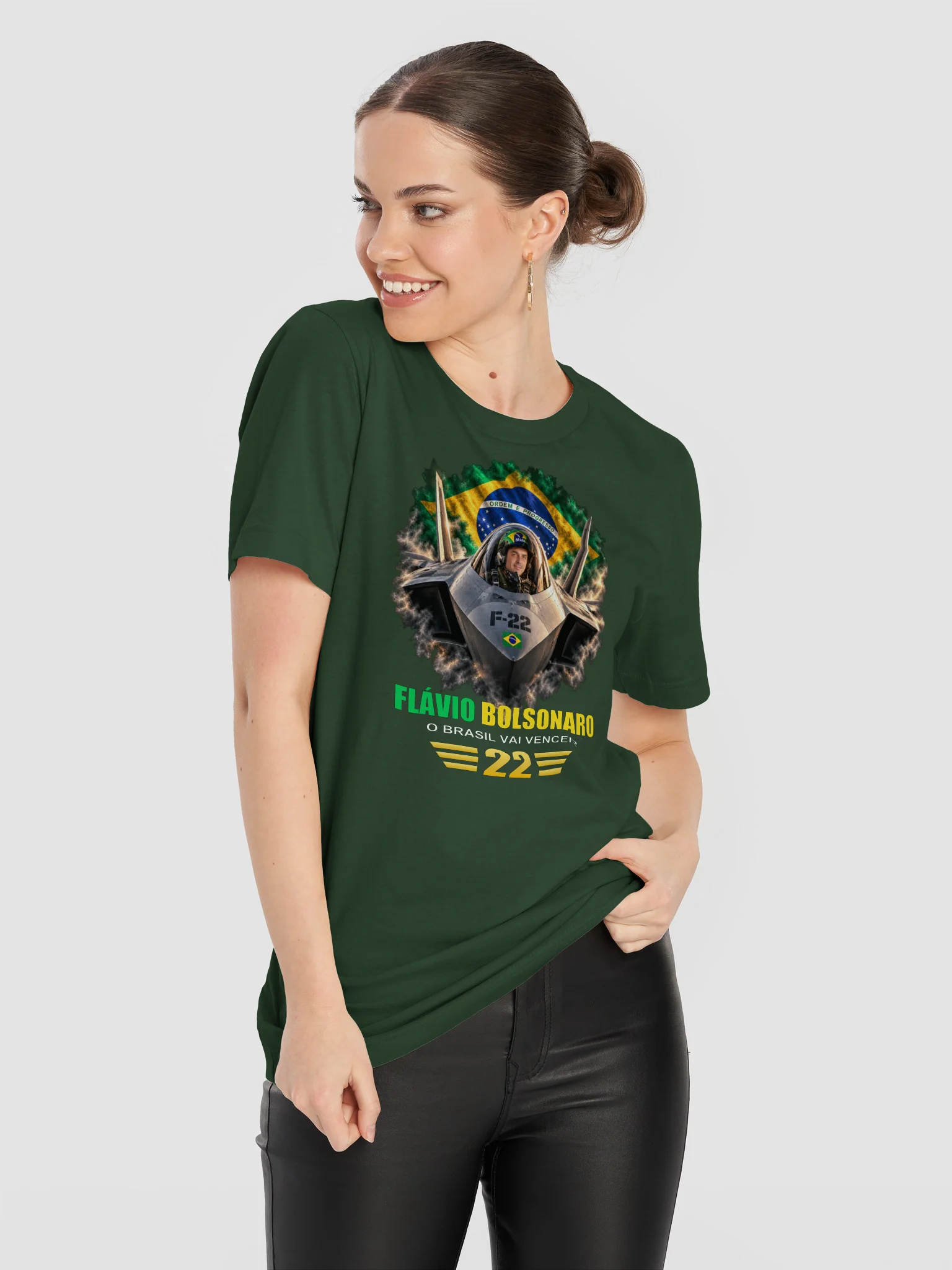Flávio Bolsonaro F-22 Brazil T-Shirt Camiseta product image (39)