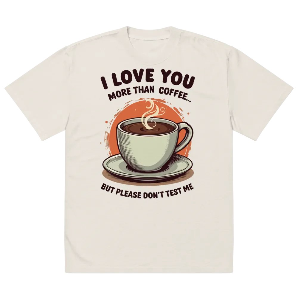I Love You More Than Coffee Oversized T-Shirt product image (14)