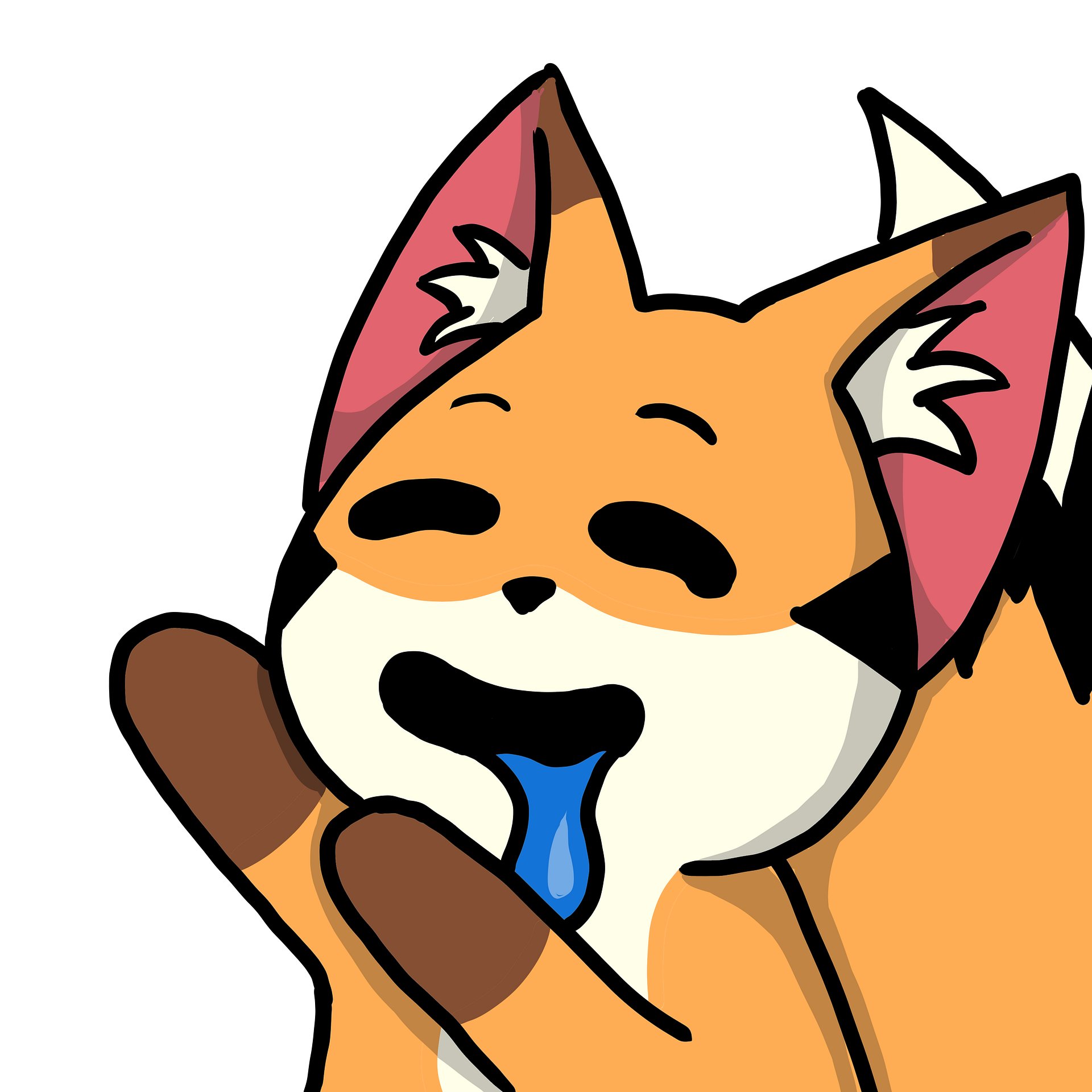Fox drool Sticker product image (1)
