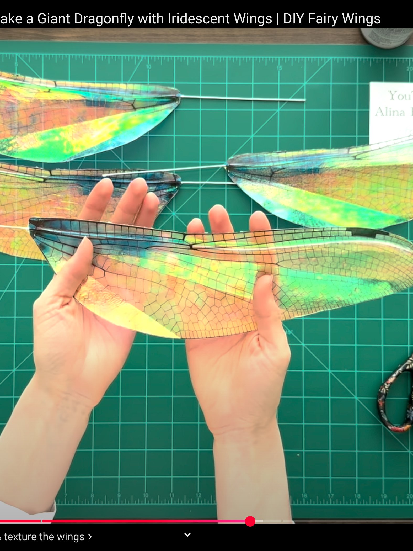 DIY Giant Dragonfly with Iridescent Wings: Templates from Video Tutorial + Materials Checklist product image (8)