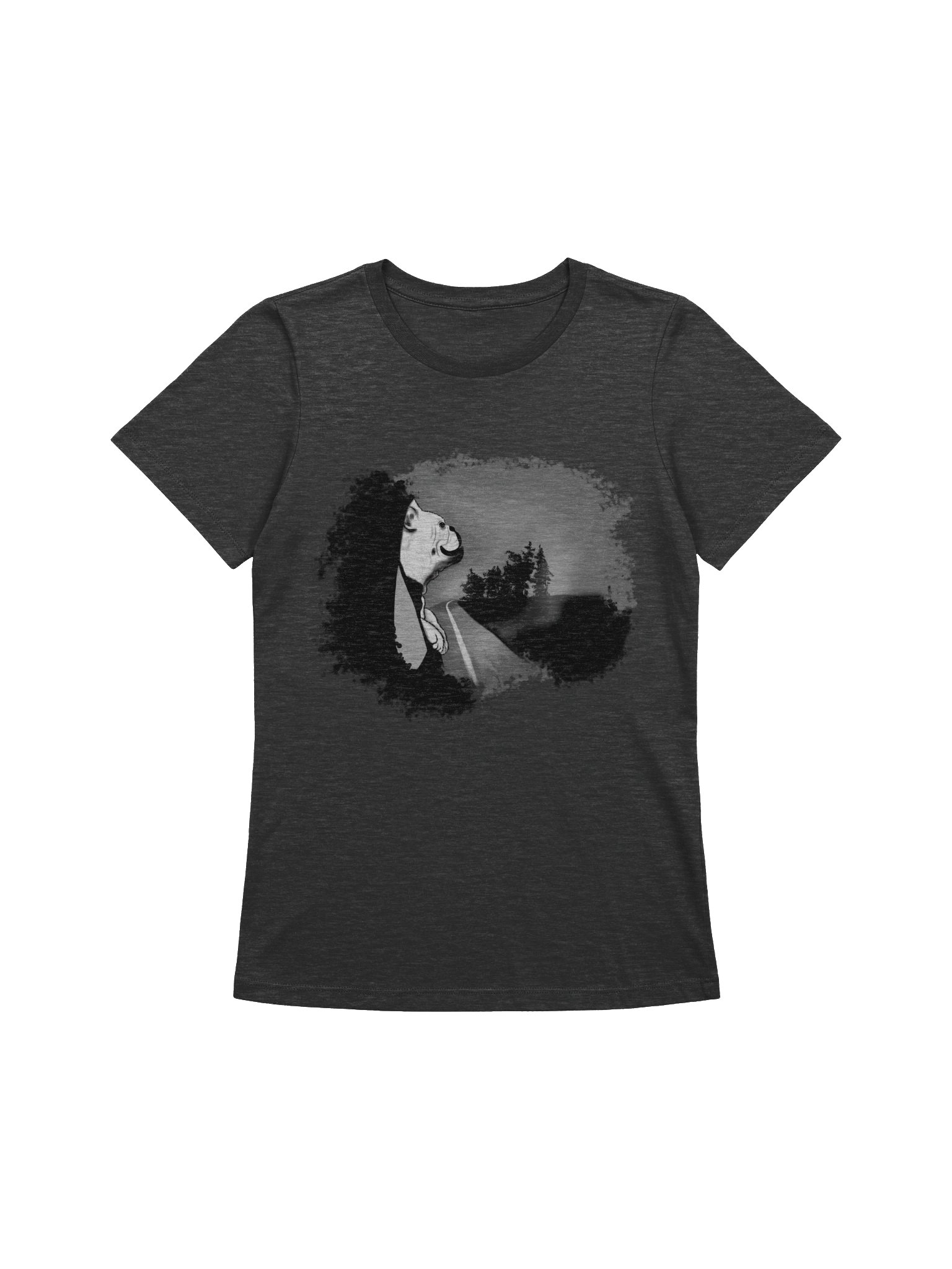 Dog (looking out car window) T-Shirt. Women's Bella+Canvas Supersoft Relaxed-fit T-Shirt product image (16)