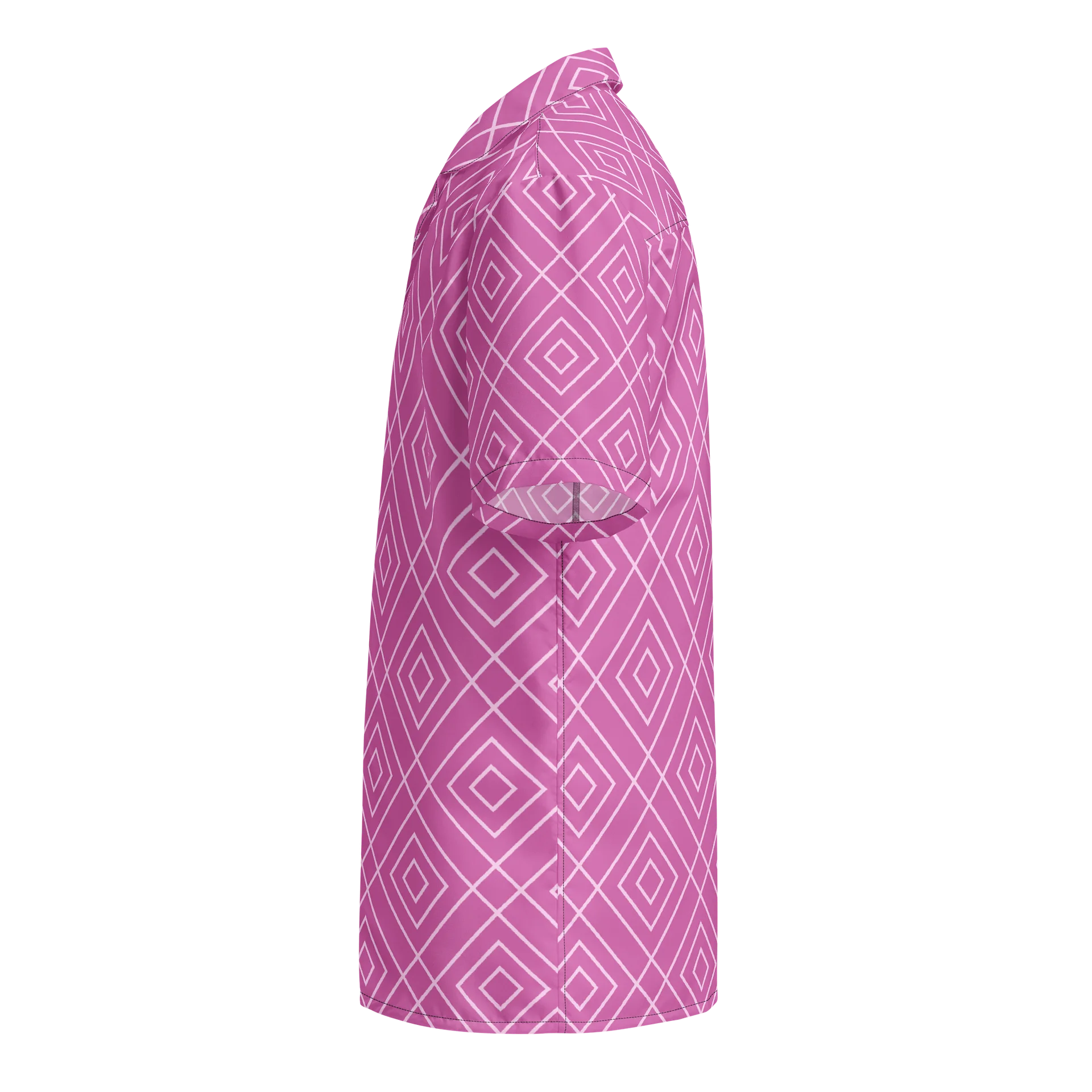 Pink Diamond Grid Hawaiian Shirt product image (3)