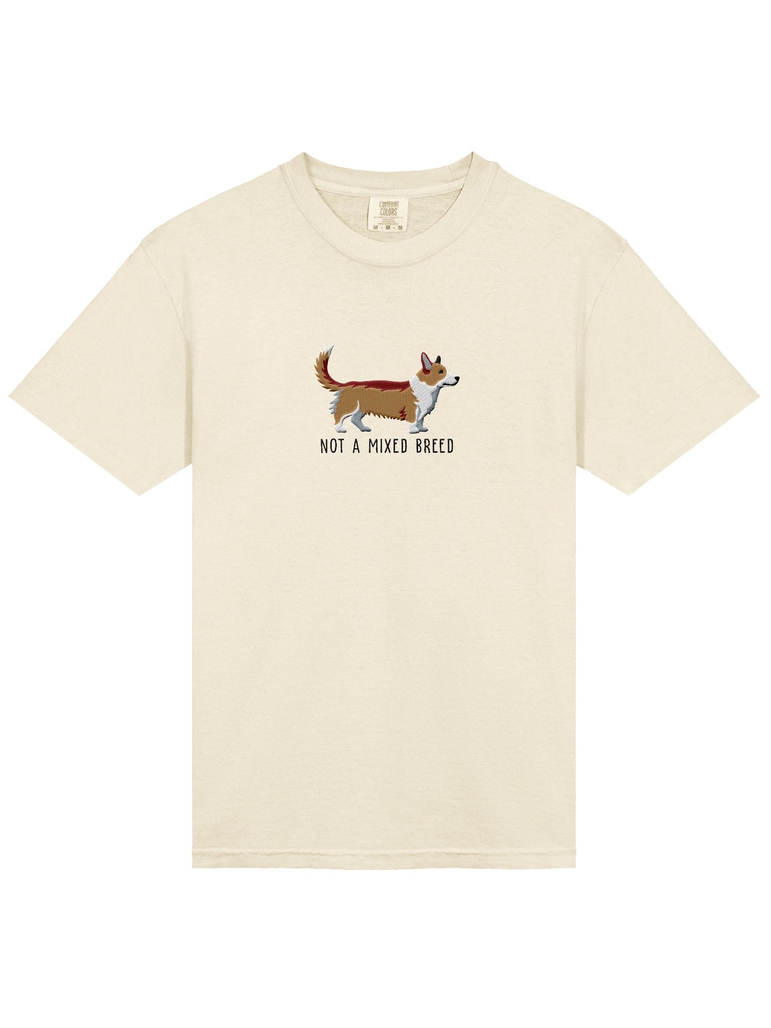Not a Mixed Breed T-Shirt(Embroidered) of a Cardigan Welsh Corgi(Tan) product image (6)