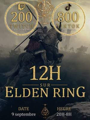 Je vous attend le 9 septembre !!! #twitch #nova__twi #foryou #pourtoi #eldenring 