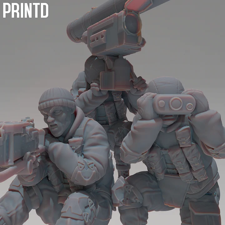 Russian Heavy Weapons Team - Modern Warfare Wargame Hobby Resin Scale Models product image (1)