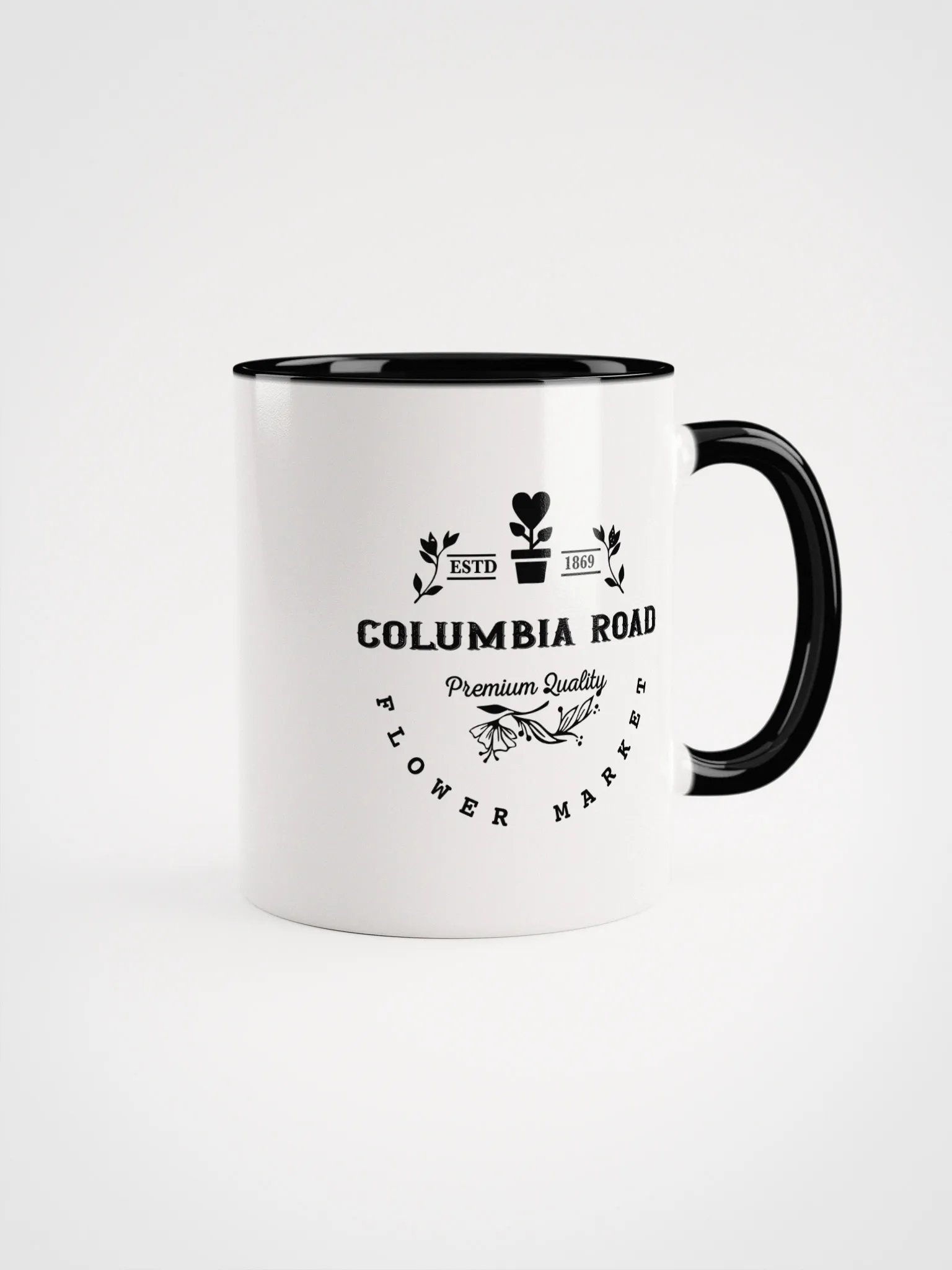 Columbia Road Market Peek-a-Boo Ceramic Mug (Black) product image (1)
