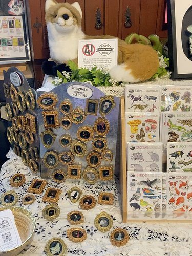 All set up for my pop-up art shop at @theundergroundbookshop in Carrollton, GA! This is my last event until Art Mart at the e...