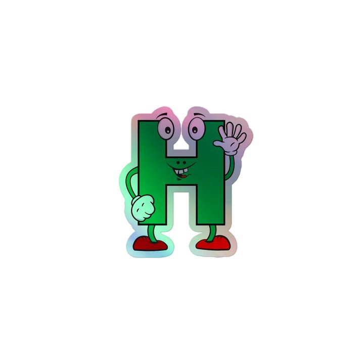H Holographic Cartoon Character Sticker product image (1)