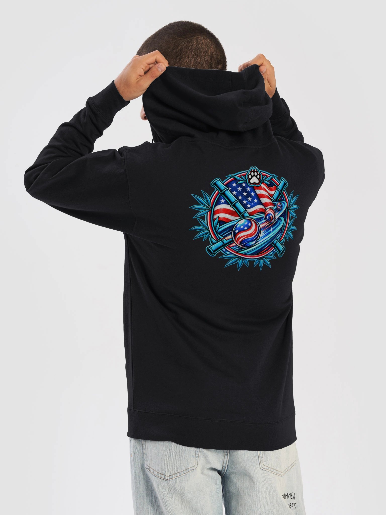 Psixkotic Bamboo Krew American Panda Zip Hoodie product image (6)