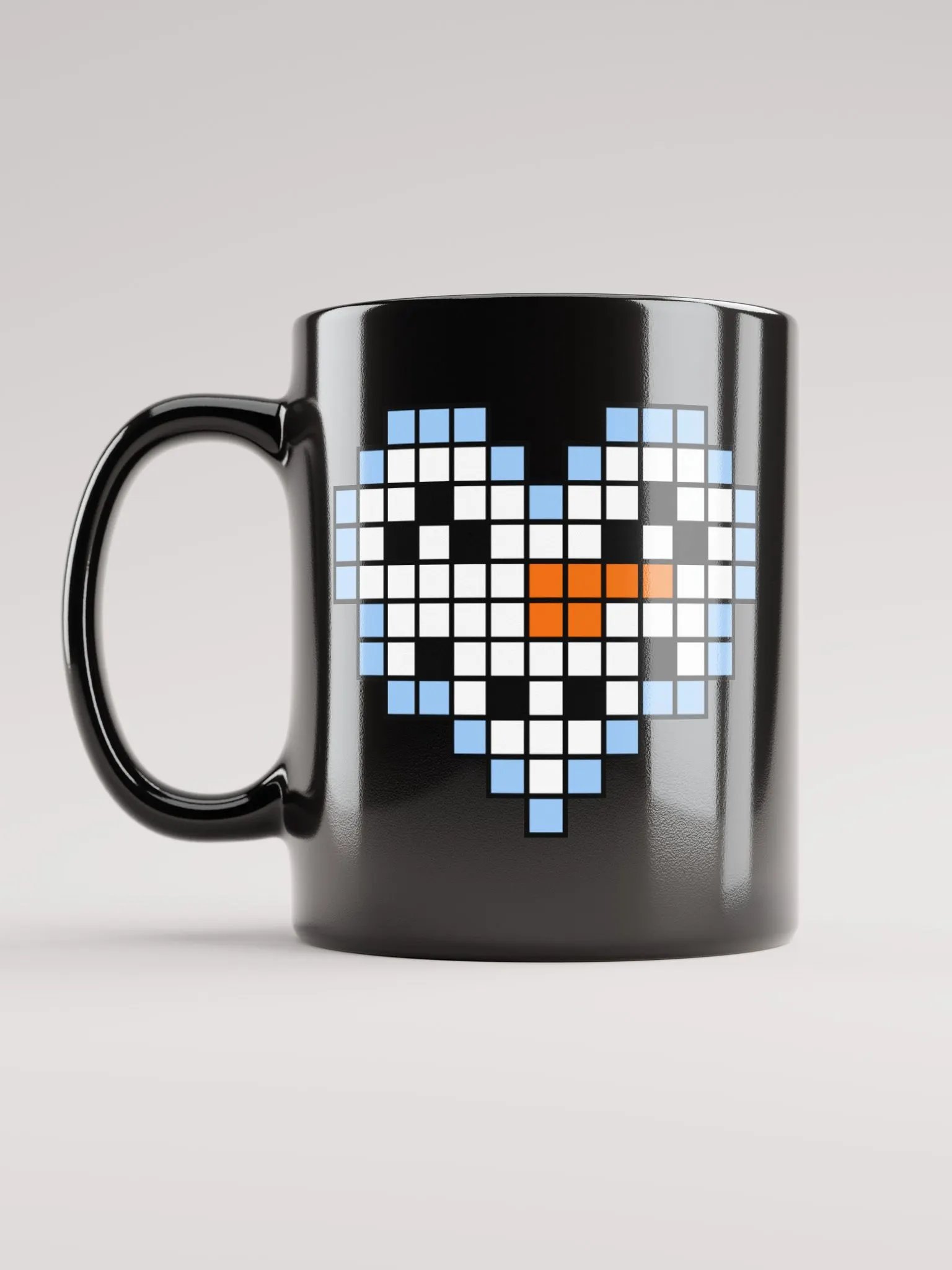 Snowman Heart Black Glossy Mug product image (1)