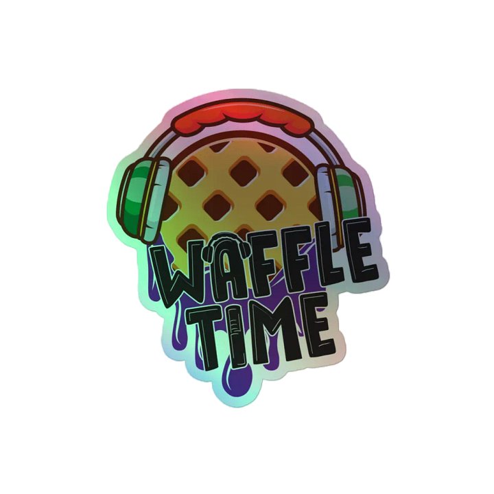 Waffle Time Holographic Stickers product image (2)