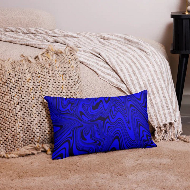 Premium Pillow Case - Abstract Blue Swirls product image (1)